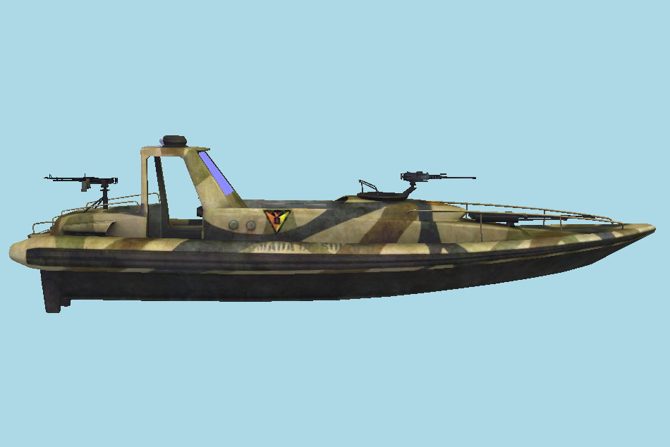 Piranha Patrol Military Boat 3d model